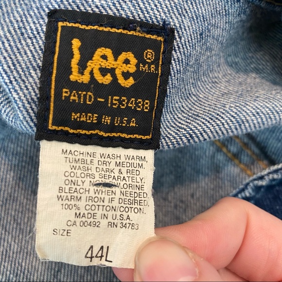 VINTAGE LEE Oversized Denim Jean Jacket USA - Picture 8 of 14